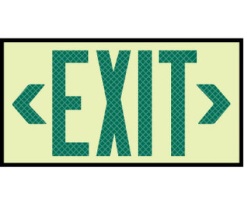 Exit - Globrite - Framed - Green Reflective - 8.25 X 13.25 X .75 - 7320