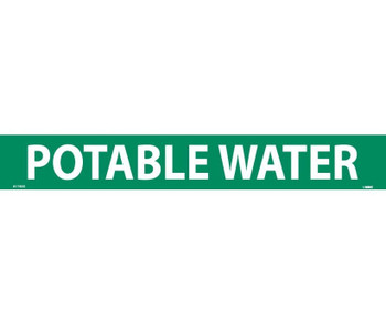 Pipemarker - PS Vinyl - Potable Water - 2X14 1 1/4" Cap Height - A1192G