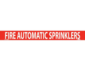Pipemarker - PS Vinyl - Fire Automatic Sprinklers - 1X9 3/4" Cap Height - B1105R