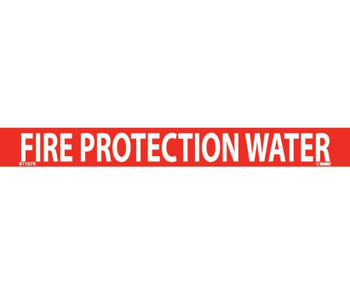 Pipemarker - PS Vinyl - Fire Protection Water - 1X9 3/4" Cap Height - B1107R