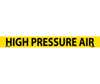 Pipemarker - PS Vinyl - High Pressure Air - 1X9 3/4" Cap Height - B1128Y