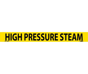Pipemarker - PS Vinyl - High Pressure Steam - 1X9 3/4" Cap Height - B1132Y