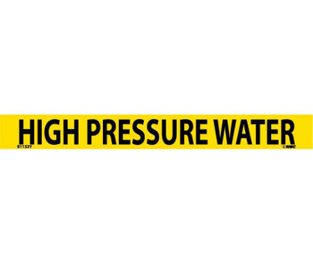 Pipemarker - PS Vinyl - High Pressure Water - 1X9 3/4" Cap Height - B1133Y