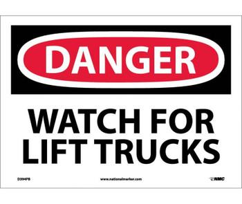 Danger: Watch For Lift Trucks - 10X14 - PS Vinyl - D394PB