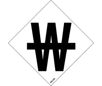 Nfpa Label Symbol - Use No Water - 3" (Pack of 5) - PS Vinyl - DCL103