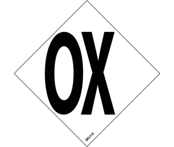 Nfpa Label Symbol - Ox - 3" (Pack of 5) - PS Vinyl - DCL113