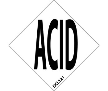 Nfpa Label Symbol - Acid - 1" (Pack of 5) - PS Vinyl - DCL121