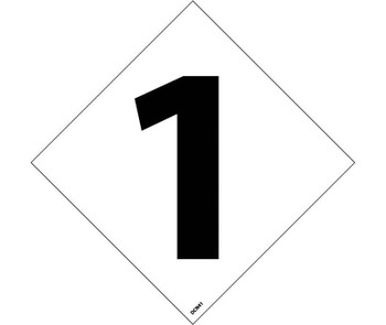 Nfpa Label Number - 1 - 4" (Pack of 5) - PS Vinyl - DCN41