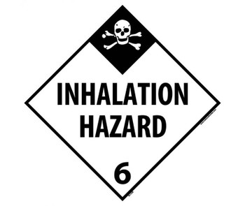 Placard - Inhalation Hazard 6 - 10.75X10.75 - Rigid Plastic - DL135R