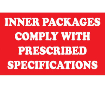 Hazardous Materials Shipping Labels Inner Packages Comply With Prescribed Specifications 3X5 Ps Paper 500/Roll