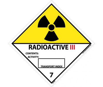 Dot Shipping Labels - Radioactive Iii - 4X4 - PS Vinyl - Pack of 25 - DL27AP