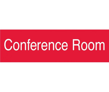 Engraved - Conference Room - 3X10 - Red - 2Ply Plastic - EN10R