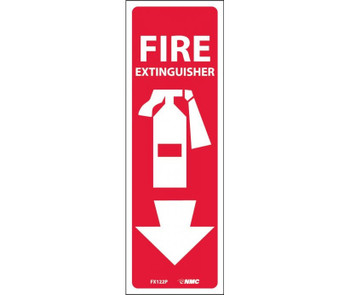 Fire Extinguisher (Vertical) - 12X4 - PS Vinyl - FX122P