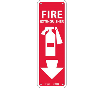 Fire Extinguisher (Vertical) - 12X4 - Rigid Plastic - FX122R