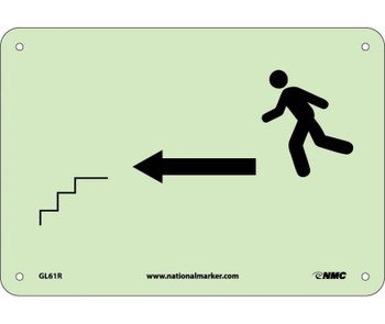 Stairs Left Arrow Man Graphic - 7X10 - PS Glow - GL61P
