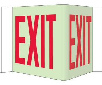 Visi Sign - Exit - Glow - 8X14 1/2 - GLV1