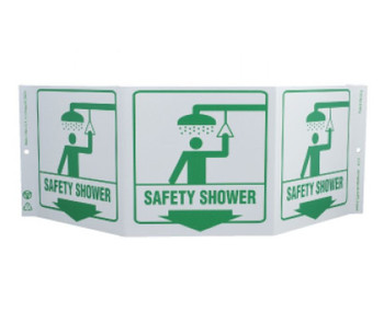 Tri-View - Safety Shower - 7.5X20 - Recycle Plastic - GW3059