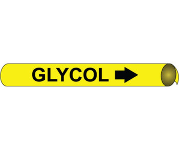 Pipemarker Strap-On - Glycol B/Y - Fits Over 10" Pipe - H4050