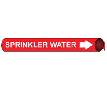 Pipemarker Strap-On - Sprinkler Water W/R - Fits Over 10" Pipe - H4096