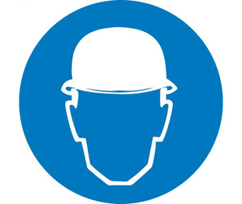 Label - Graphic For Wear Head Protection - 4In Dia - PS Vinyl - ISO403AP