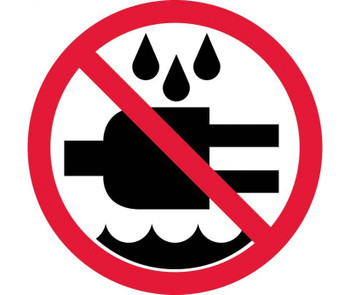 Label - Graphic For Do Not Expose To Water - 4In Dia - PS Vinyl - ISO422AP