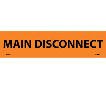 Electrical Markers - Main Disconnect - 2.25X9 - PS Vinyl - Pack of 25 - JL2053O