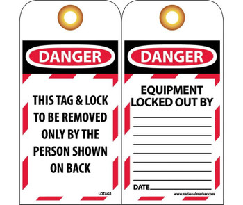 Special Tag - Lotag1 With Grommets Packed In Packages Of 25 - 6X3 - Unrip Vinyl - LOTAG1-25