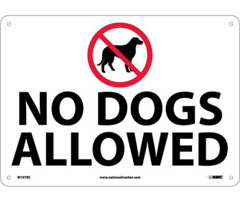 No Dogs Allowed - Graphic - 14X20 - Rigid Plastic - M107RC