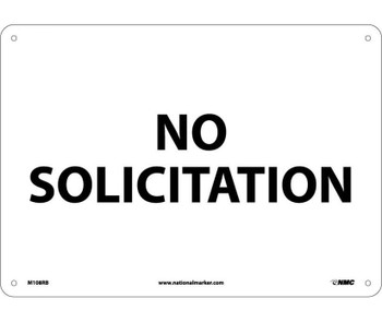 No Solicitation - 10X14 - Rigid Plastic - M108RB