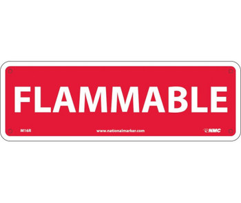 Flammable - 4X12 - Rigid Plastic - M16R