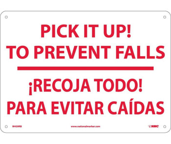 Pick It Up! To Prevent Falls Recoja Todo (Bilingual) - 10X14 - Rigid Plastic - M439RB