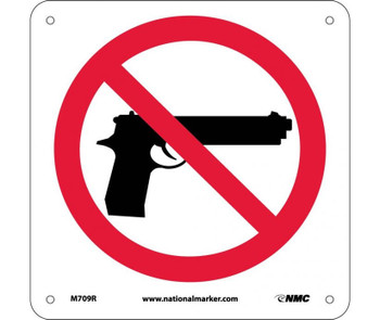 No Firearms (Graphic Only) 8 X 8 Rigid Plastic