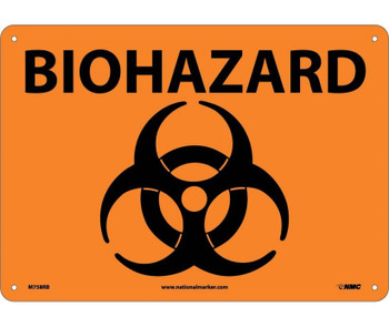 Biohazard (Symbol) - 10X14 - Rigid Plastic - M758RB