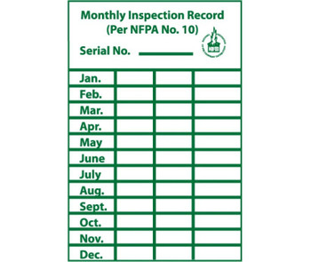 Labels Monthly Inspection Record 3"X2" Ps Paper 100/Rl
