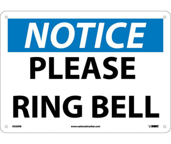 Notice: Please Ring Bell - 10X14 - Rigid Plastic - N330RB
