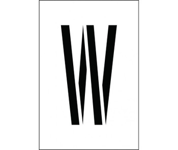 Stencil - Letter W - 4" - PMC4-W