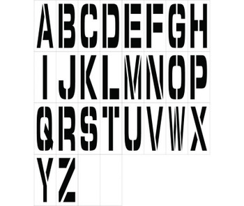 Stencil - Letter Set - A-Z - 2 Blanks - 24" - PML24