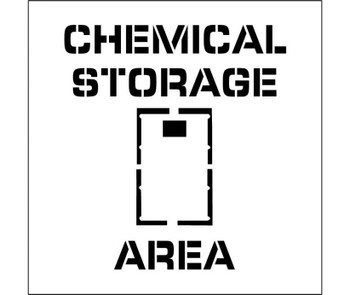 Stencil - Chemical Storage Area - Graphic - 24X24 - .060 Plastic - PMS223