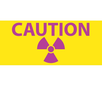 Radiation - Caution: (Symbol For Radiation) - 3.5X7 3/4 - Lexan - RI3