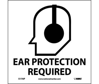 Ear Protection Required (Graphic) - 4X4 - PS Vinyl - Pack of 5 - S17AP