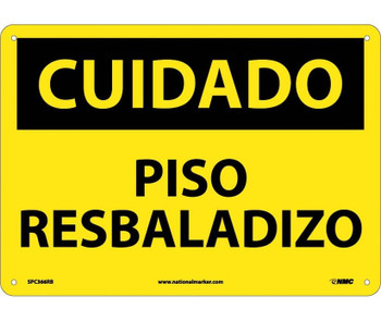 Cuidado - Piso Resbaladizo - 10X14 - Rigid Plastic - SPC366RB