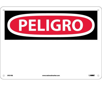 Peligro - (Blank) - 10X14 - Rigid Plastic - SPD1RB