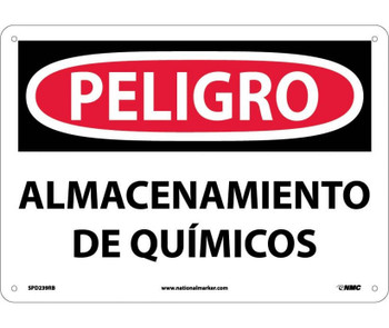 Peligro - Almacenamiento De Quimicos - 10X14 - Rigid Plastic - SPD239RB