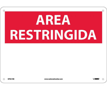 Area Restringida - Blank - 10X14 - Rigid Plastic - SPRA1RB