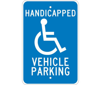 Handicapped Vehicle Parking - 18X12 - .080 Egp Ref Alum - TM10J