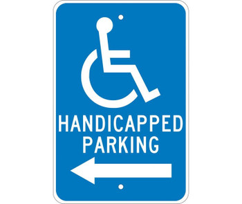 Graphic - Handicapped Parking (Left Arrow) - 18X12 - .080 Egp Ref Alum - TM152J
