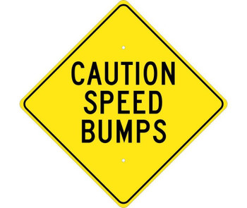 Caution Speed Bumps - 24X24 - .080 Hip Ref Alum - TM208K