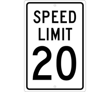 Speed Limit 20 - 18X12 - .063 Alum - TM20H