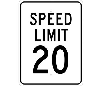 Speed Limit 20 - 24X18 - .080 Egp Ref Alum - TM20J