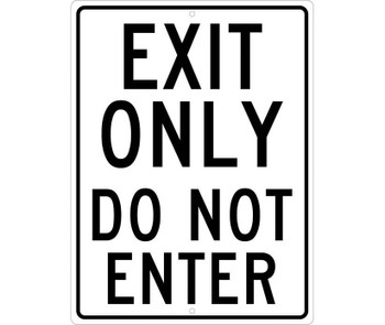 Exit Only Do Not Enter - 24X18 .080 Hip Ref Alum - TM221K